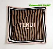 Fendi Beige Black Brown Striped Flannel Throw Blanket IMG_9514